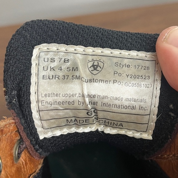 ARIAT Canyon Women’s size 7B Leather Lace Up Riding Work Boots Outdoors Hiking - Picture 6 of 13